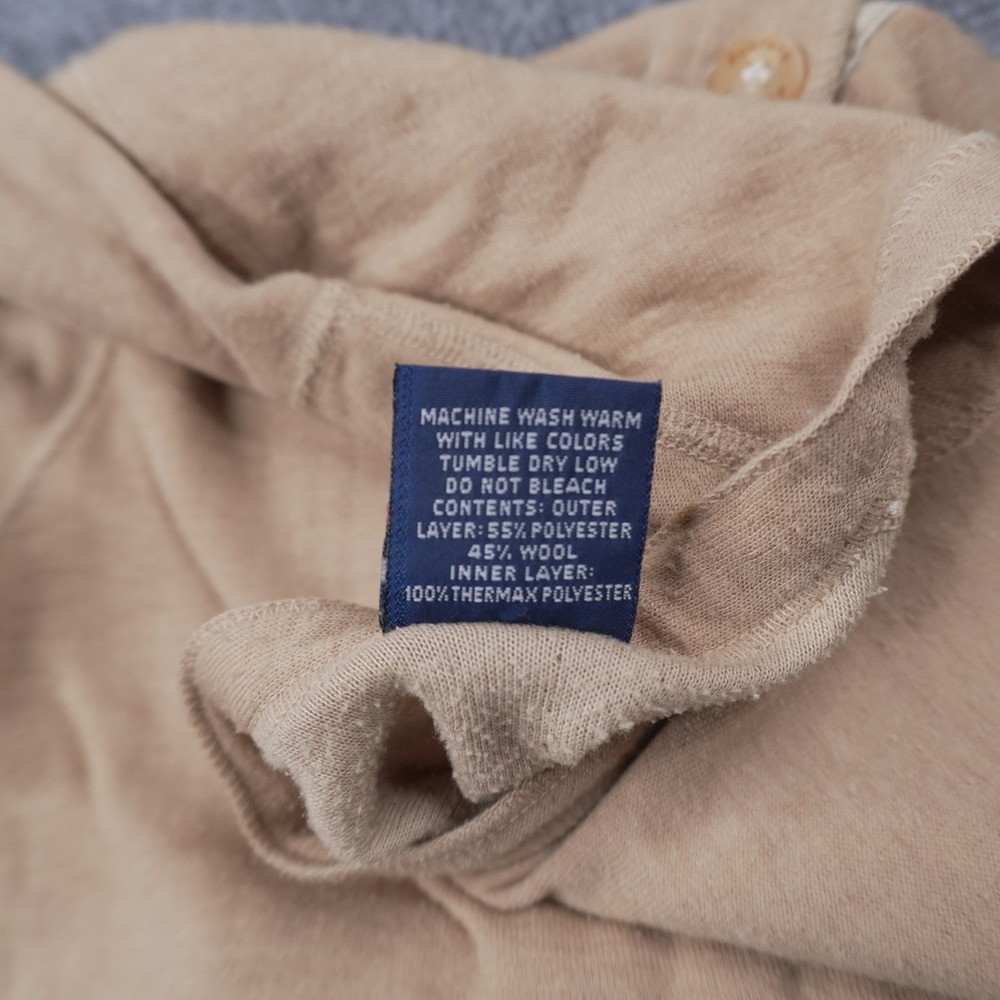 Vintage Duofold Thermal Henley Men M Tan Wool Blend Base Layer Made in USA - Picture 3 of 9